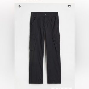 BLACK CARGO PANTS